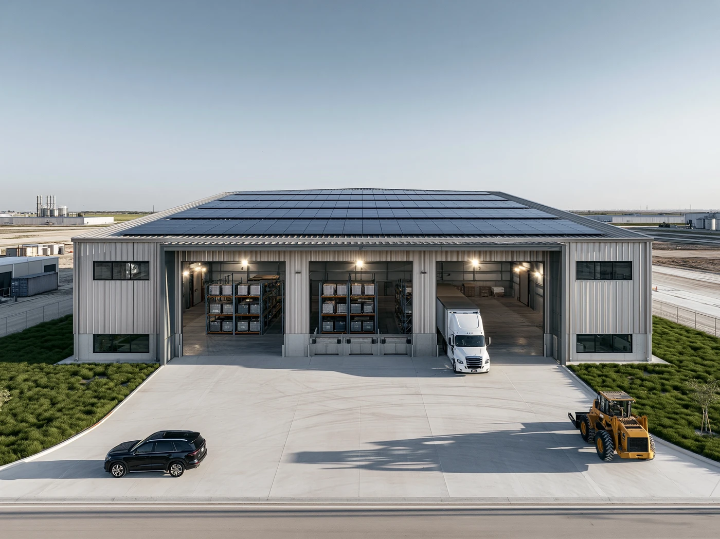 Referenzprojekt: Möbelhaus mit PV-Freiflächenanlage.